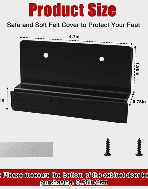 Load image into Gallery viewer, RSSCIIIUL Foot Pull for Trash Cabinet Drawer Full Overlay Black
