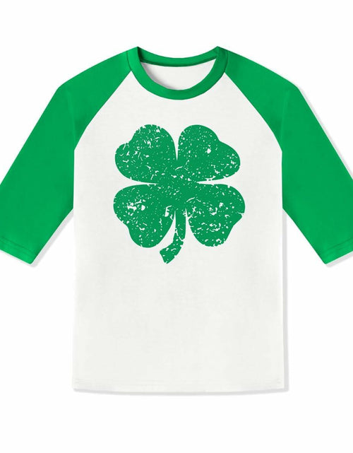 Load image into Gallery viewer, Valentine's Kids Raglan Crew Neck Top Pink Red 1-2 Years Size 1-2 Years
