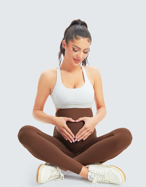 Load image into Gallery viewer, BONVIGOR Maternity Leggings Over Belly Full Length Yoga Pants
