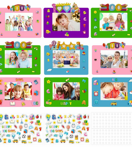 VIKILON 24 Pack Paper Picture Frames Kids Craft Kits School Classroom Fun