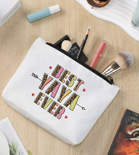 KongMoTree YaYa Grandma Makeup Cosmetic Bag Travel Organizer 9x7x2 inch
