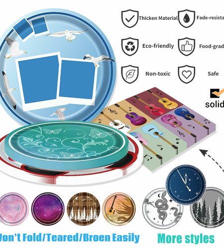 Music Themed 75Pcs Birthday Party Decorations & Tableware for Girls Fans
