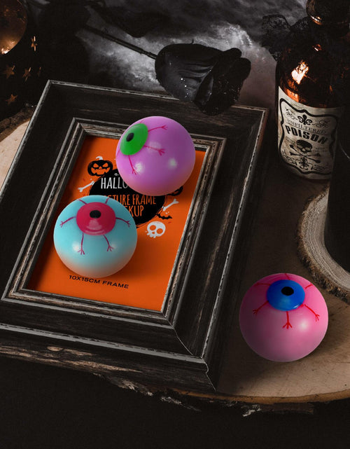 Load image into Gallery viewer, Soayone Luminous Horror Eyeballs Blue 2 Count Scary Glow Halloween
