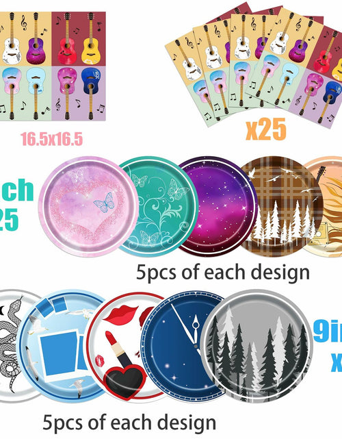 Load image into Gallery viewer, Music Themed 75Pcs Birthday Party Decorations &amp; Tableware for Girls Fans

