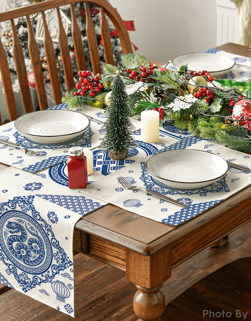 Load image into Gallery viewer, Artoid Mode Zodiac Snake Lantern Red Round Placemats 14in Set of 4
