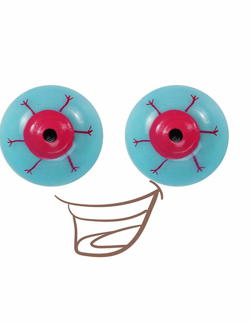Load image into Gallery viewer, Soayone Luminous Horror Eyeballs Blue 2 Count Scary Glow Halloween
