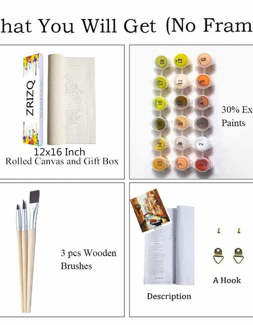 Load image into Gallery viewer, ZRIZQ Paint by Number Kit for Adults 12x16 Canvas City Colorful Box
