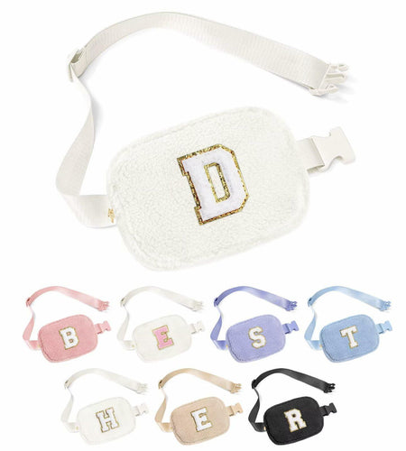YOOLIFE Fleece Belt Bag Waist Pack Crossbody Beige Kids Size 8-12