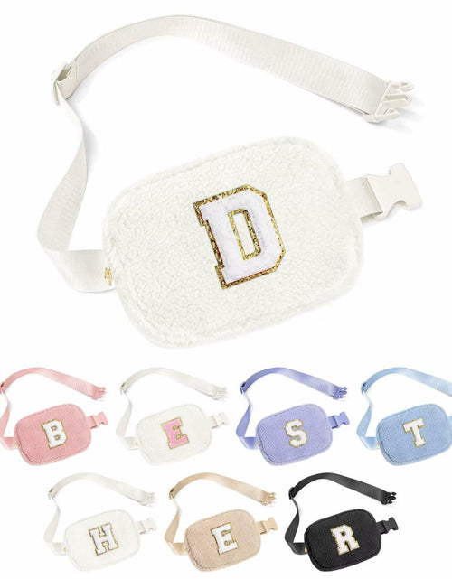 Load image into Gallery viewer, YOOLIFE Fleece Belt Bag Waist Pack Crossbody Beige Kids Size 8-12
