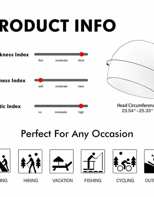 Load image into Gallery viewer, Winter Beanie Skull Cap Warm Knit Lined Outdoor Hat 4-Black&amp;Grey - M Size
