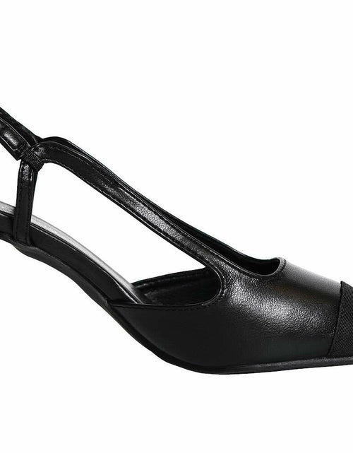 Load image into Gallery viewer, C.Paravano Women's Pointed Toe Slingback Pumps Black Size 9.5
