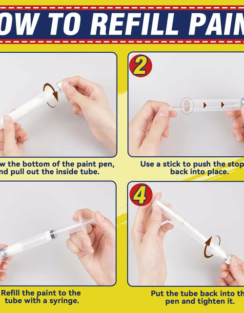 Load image into Gallery viewer, Galitoon Touch Up Paint Pens 4 Pack White Fine Tip Refillable Precision
