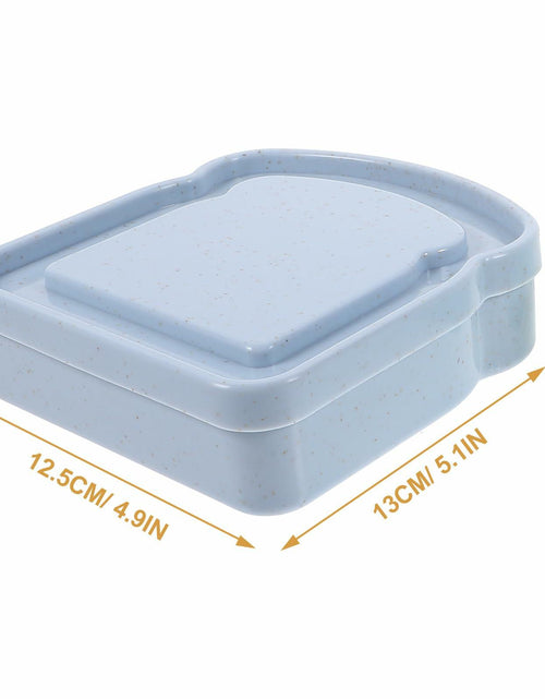 Load image into Gallery viewer, ABOOFAN 4pcs Plastic Toast Shape Sandwich Containers with Lid Food Storage
