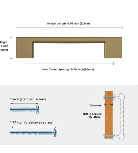 Haliwu 10 Pack Cabinet Handles 3-3/4 Inch Hole Center Champagne Bronze