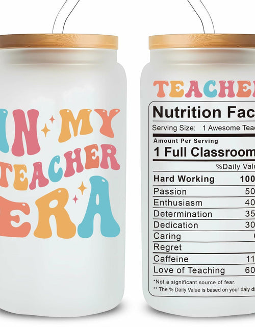 Load image into Gallery viewer, KIKUHE Teacher Gifts Glass Cup 16 Oz Clear - Teacher Appreciation Gift
