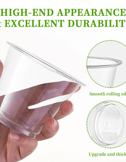 Load image into Gallery viewer, WELLIFE 9oz Clear Plastic Cups 200 Pack Disposable Party Glasses Wine Cold

