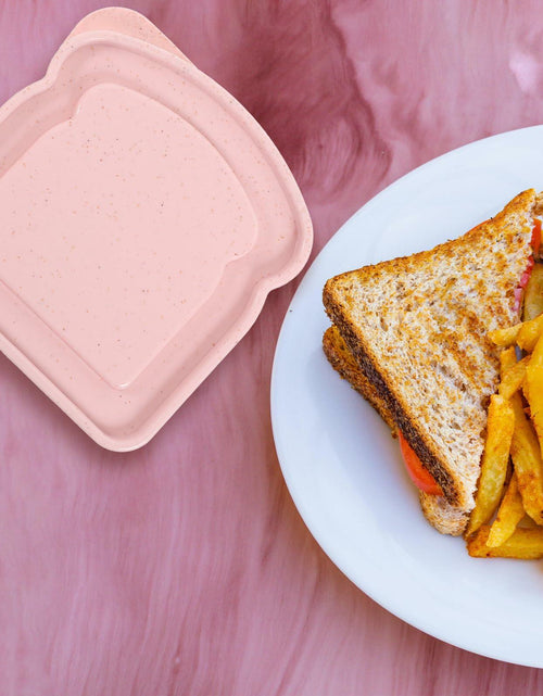 Load image into Gallery viewer, ABOOFAN 4pcs Plastic Toast Shape Sandwich Containers with Lid Food Storage
