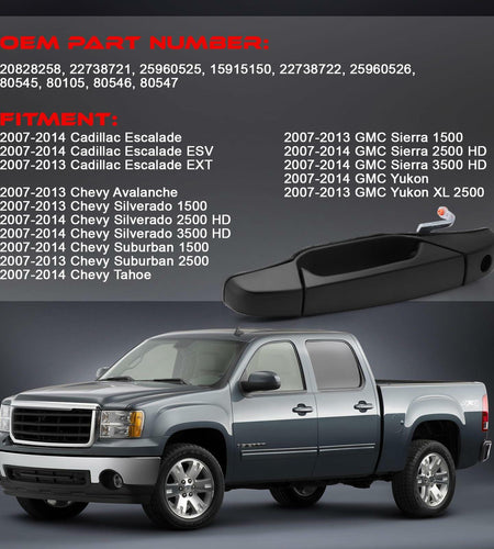 Chapoz Chrome Door Handles for 2007-2014 Cadillac Escalade GMC Yukon 4PCS