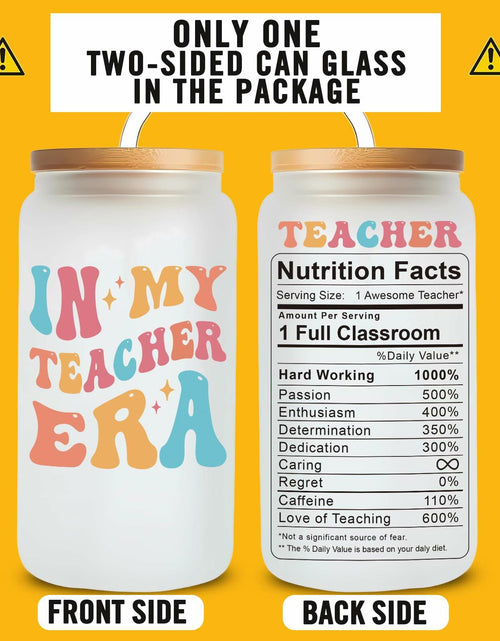 Load image into Gallery viewer, KIKUHE Teacher Gifts Glass Cup 16 Oz Clear - Teacher Appreciation Gift
