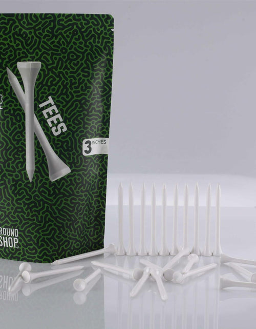 Load image into Gallery viewer, Underground Pro Shop Wood Golf Tees 3" Standard White Resealable Pack
