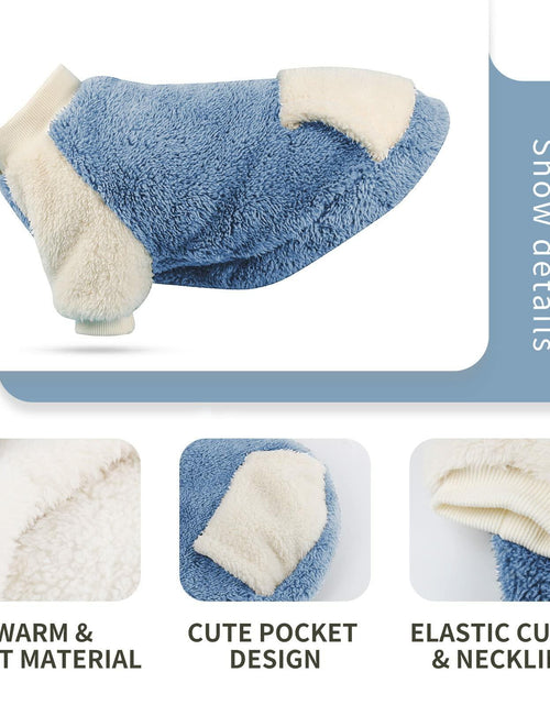 Load image into Gallery viewer, LESYPET Fleece Dog Sweater Small Medium Dogs Pullover Blue Size XX-Large

