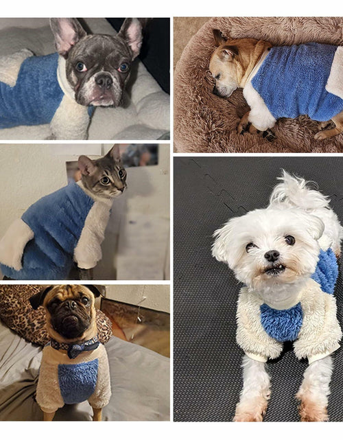 Load image into Gallery viewer, LESYPET Fleece Dog Sweater Small Medium Dogs Pullover Blue Size XX-Large
