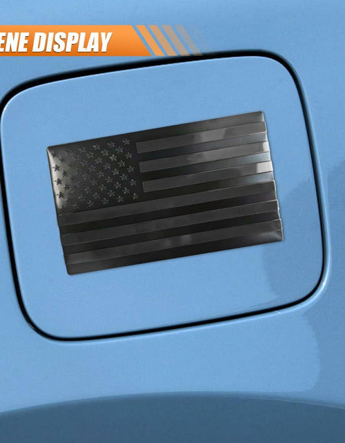Load image into Gallery viewer, American Flag 3D Metal Car Stickers 5x3in Black Blue Emblem 2PCS
