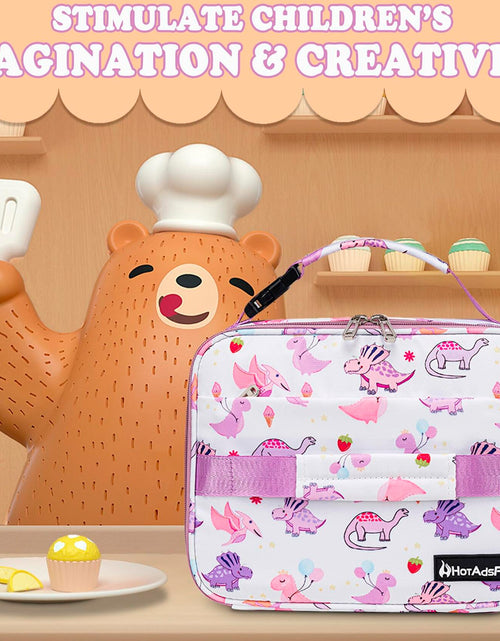 Load image into Gallery viewer, HotAdsFW Dinosaur Kids Lunch Box Small School Bag White Dinosour

