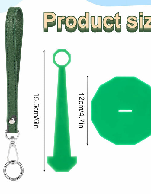 Load image into Gallery viewer, Portable Wrist Yarn Holder Leather Band Acrylic Stand Dark Green
