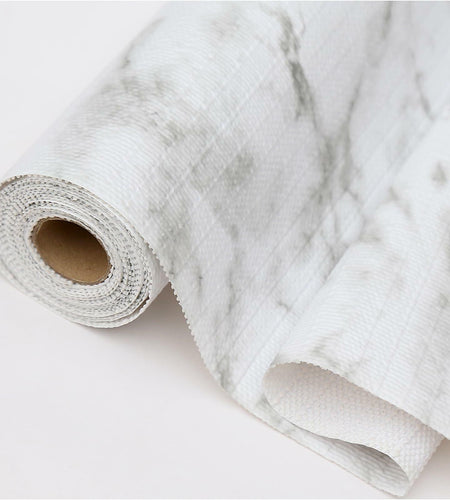 NCANBUS Shelf Liner Non-Slip Waterproof Marble 18in x 20ft Thick Strong Grip