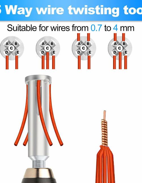 Load image into Gallery viewer, Bvdfgk Wire Twisting Tool for Drill 3Pcs 3 Way 5 Way Electric Cord Stripper
