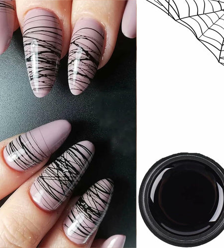 Vonrui Black Spider Gel Nail Art Paint UV LED Manicure Nail Gel