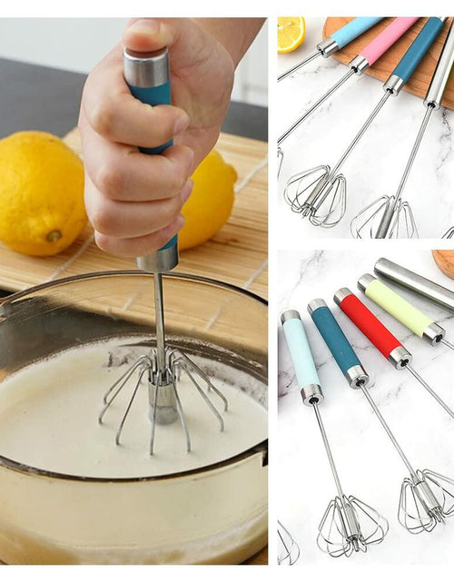 Load image into Gallery viewer, Stainless Steel Balloon Whisk Semi-Automatic Egg Beater Mixer Tool
