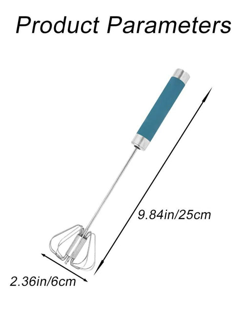 Load image into Gallery viewer, Stainless Steel Balloon Whisk Semi-Automatic Egg Beater Mixer Tool
