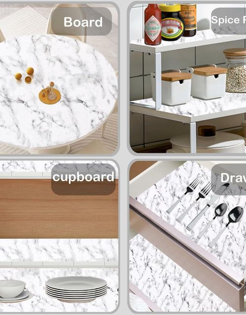 Load image into Gallery viewer, NCANBUS Shelf Liner Non-Slip Waterproof Marble 18in x 20ft Thick Strong Grip
