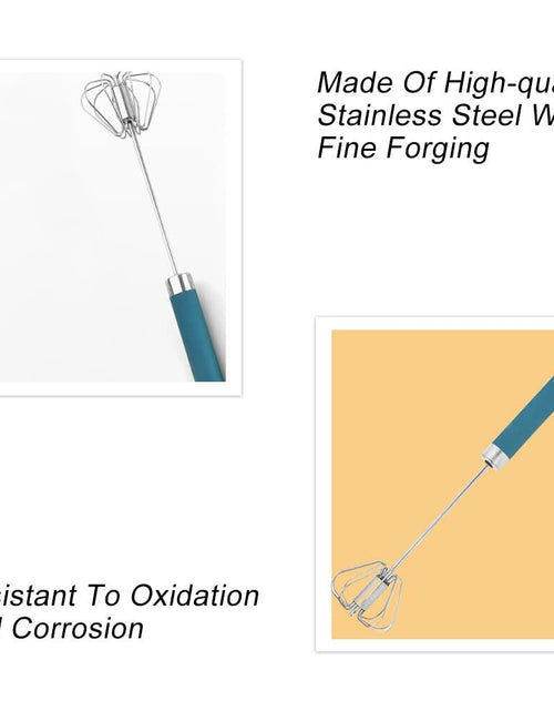 Load image into Gallery viewer, Stainless Steel Balloon Whisk Semi-Automatic Egg Beater Mixer Tool
