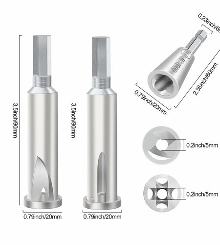 Bvdfgk Wire Twisting Tool for Drill 3Pcs 3 Way 5 Way Electric Cord Stripper
