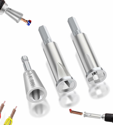 Bvdfgk Wire Twisting Tool for Drill 3Pcs 3 Way 5 Way Electric Cord Stripper