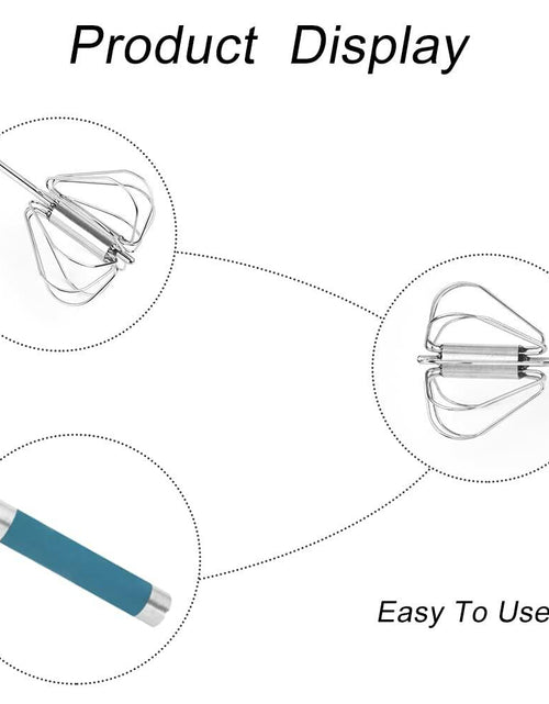 Load image into Gallery viewer, Stainless Steel Balloon Whisk Semi-Automatic Egg Beater Mixer Tool
