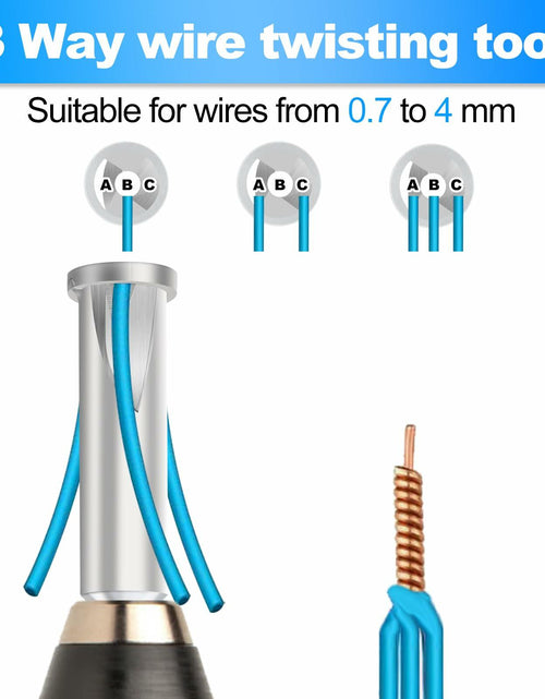 Load image into Gallery viewer, Bvdfgk Wire Twisting Tool for Drill 3Pcs 3 Way 5 Way Electric Cord Stripper
