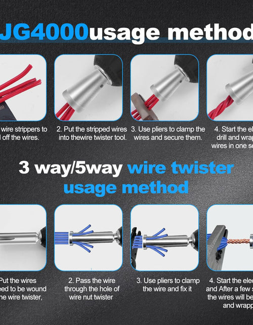 Load image into Gallery viewer, Bvdfgk Wire Twisting Tool for Drill 3Pcs 3 Way 5 Way Electric Cord Stripper

