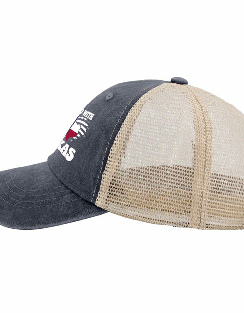 Load image into Gallery viewer, Beafoliya Texas Flag Trucker Hat Women Mesh Baseball Cap Purplish Blue
