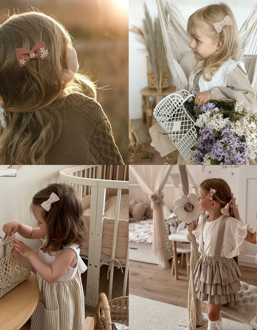 Load image into Gallery viewer, FANCY CLOUDS Baby Hair Clips 10 pcs Handmade Daisy Bows Barrettes Accessories
