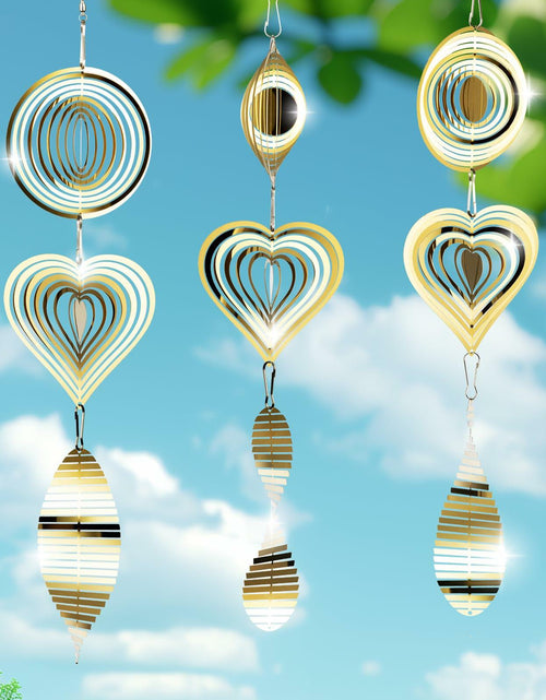 Load image into Gallery viewer, 3D Metal Bird Scare Discs Set Double-Sided Reflectors Outdoor Garden Decor
