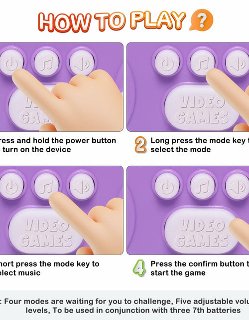 Load image into Gallery viewer, Hand-Held Rhythm Master Dance Machine Educational Toy Purple Bunny Kids 3-12
