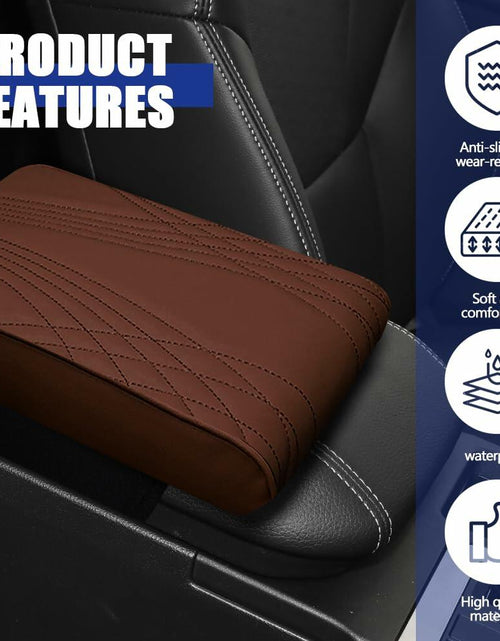 Load image into Gallery viewer, RGOAANC Car Console Armrest Cover Leather Memory Foam 12.6x8.5 Universal
