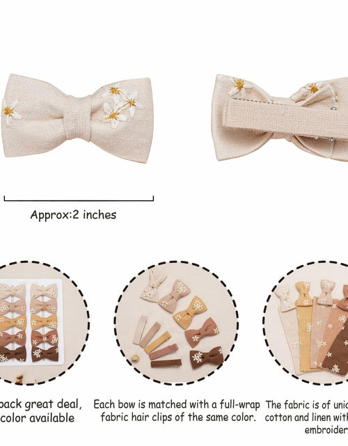 Load image into Gallery viewer, FANCY CLOUDS Baby Hair Clips 10 pcs Handmade Daisy Bows Barrettes Accessories
