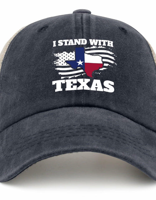 Load image into Gallery viewer, Beafoliya Texas Flag Trucker Hat Women Mesh Baseball Cap Purplish Blue

