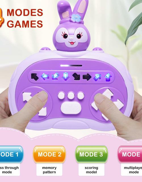 Load image into Gallery viewer, Hand-Held Rhythm Master Dance Machine Educational Toy Purple Bunny Kids 3-12
