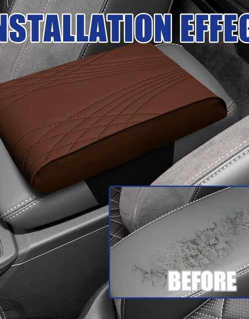 Load image into Gallery viewer, RGOAANC Car Console Armrest Cover Leather Memory Foam 12.6x8.5 Universal
